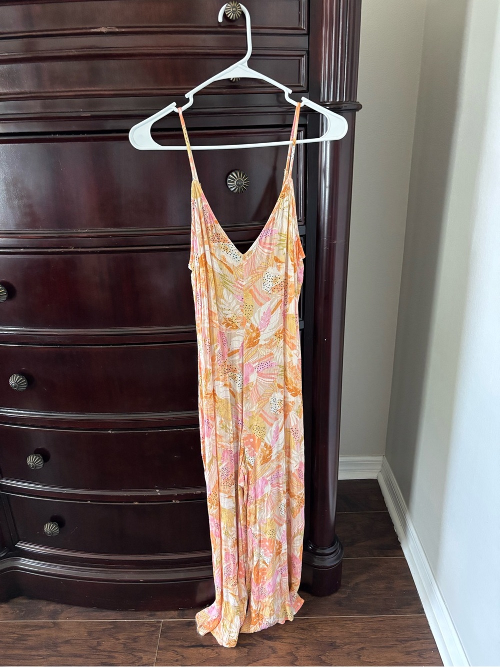 O'Neill Pink, Peach & Orange Floral Slip Maxi Dress